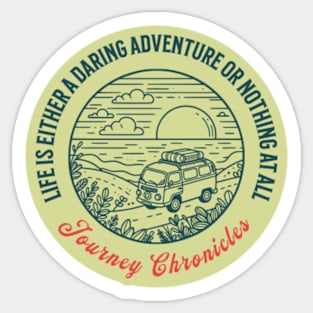 minivan travelling journey Sticker